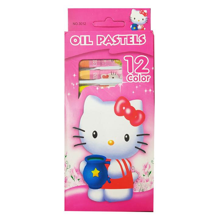 پاستل روغنی 12 رنگ طرح کیتی کد kt8